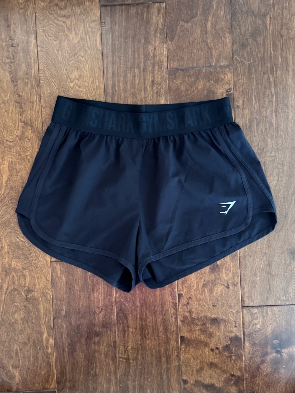Gymshark Black Elastic Waist Running Shorts - Size M